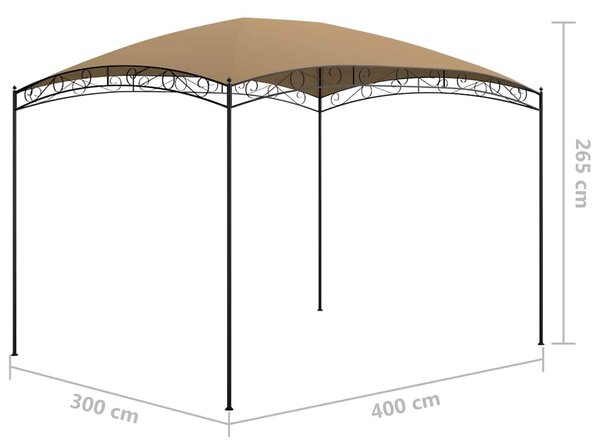 Altán 3 x 4 x 2,65 m taupe 180 g/m² 313910