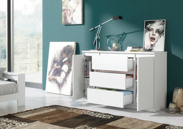 Komoda Avalunta 11 (bílá matná). Akce -10%