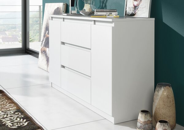 Komoda Avalunta 11 (bílá matná). Akce -10%