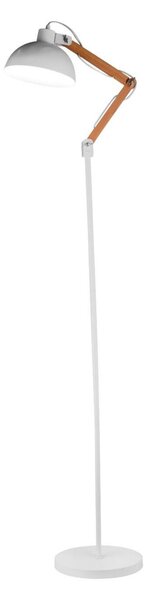 Polohovatelná stojací lampa Mutanti s přírodním dřevem (1 x 60 W, bílá) NV 6713401