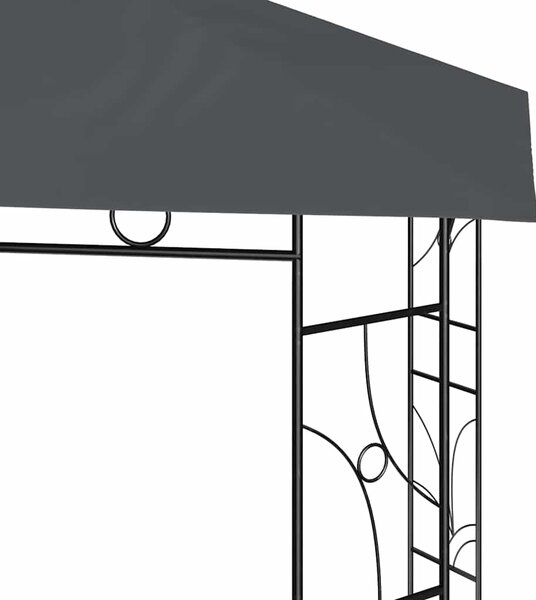 Altán 3 x 3 x 2,7 m antracitový 160 g/m² 313914