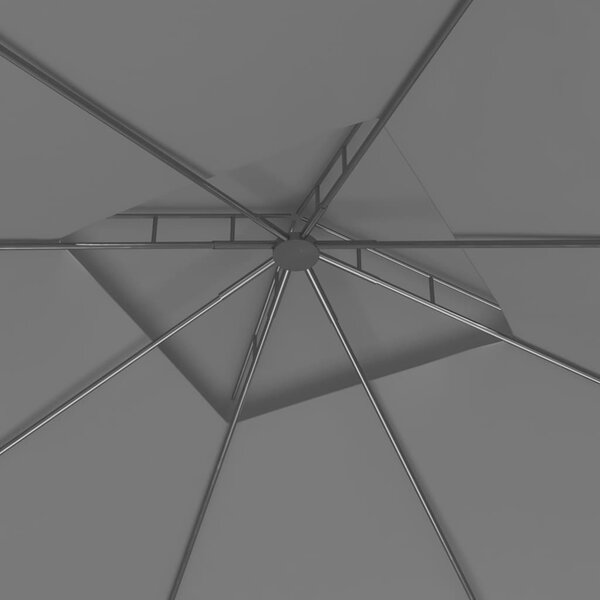 Altán 3 x 3 x 2,7 m antracitový 160 g/m² 313914