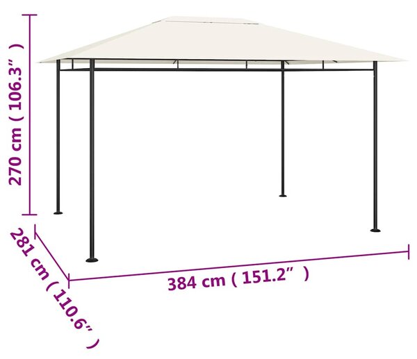 Altán 384x281x270 cm krémový 180 g/m² 313921