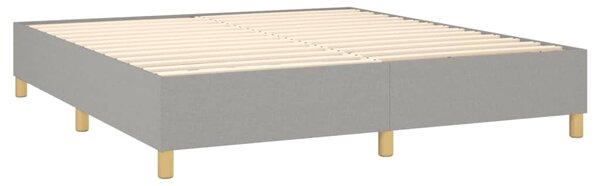 Box spring postel s matrací světle šedá 160 x 200 cm textil 3142185