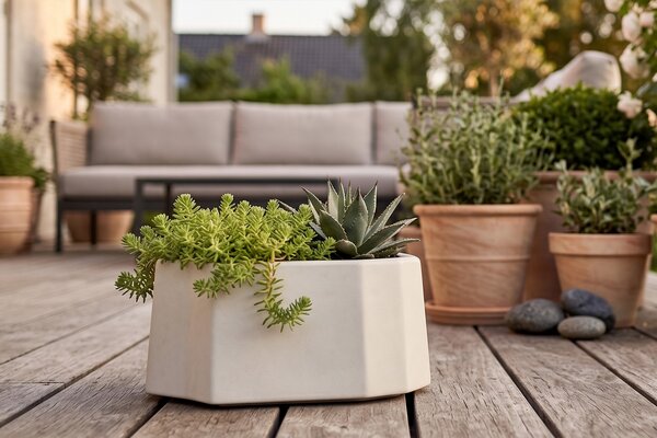 Ferm Living designové zahradní květináče Staffa Planter Small