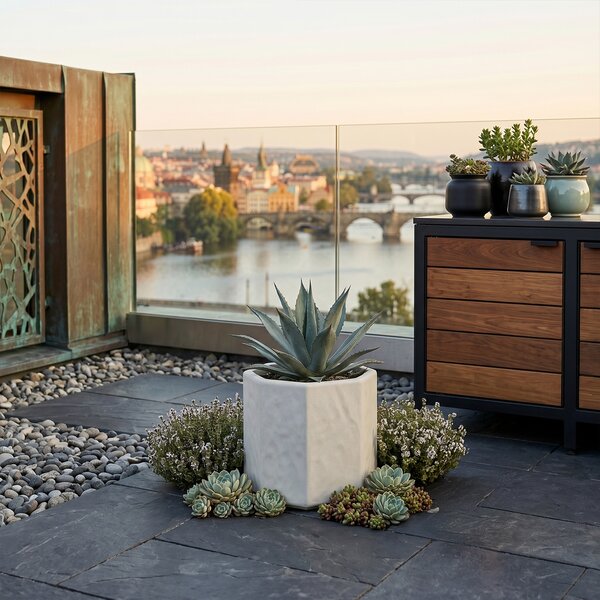 Ferm Living designové zahradní květináče Staffa Planter Medium