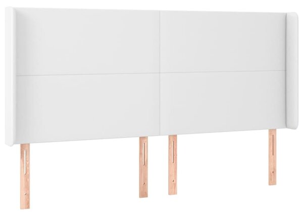 Box spring postel s matrací a LED bílá 160x200 cm umělá kůže 3139272