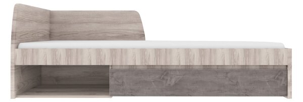 Jednolůžková postel 90 cm Jess new 2 (kaštan nairobi + onyx) (s roštem) (s úl. prostorem)