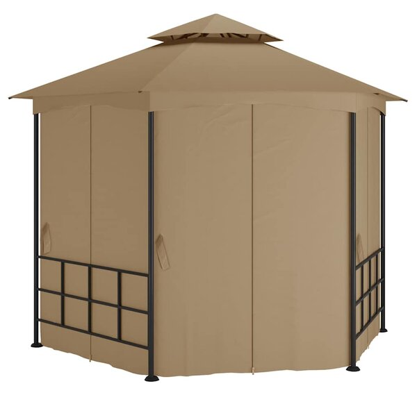 Altán s bočnicemi 3,1 x 2,7 m taupe 313932
