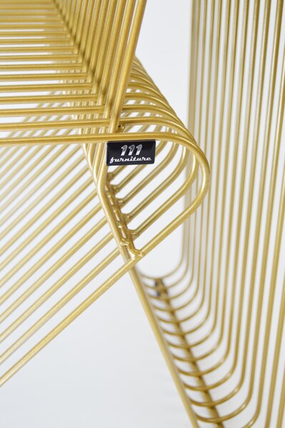 111 Furniture Limitovaná zlatá edice - Designová zahradní židle Futura Barva: Zlatá