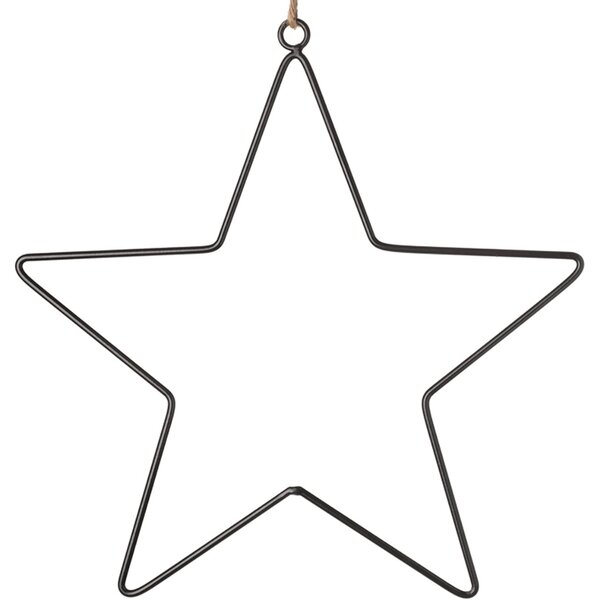 Závěsná vánoční dekorace BLACK STARS, sada 4 ks