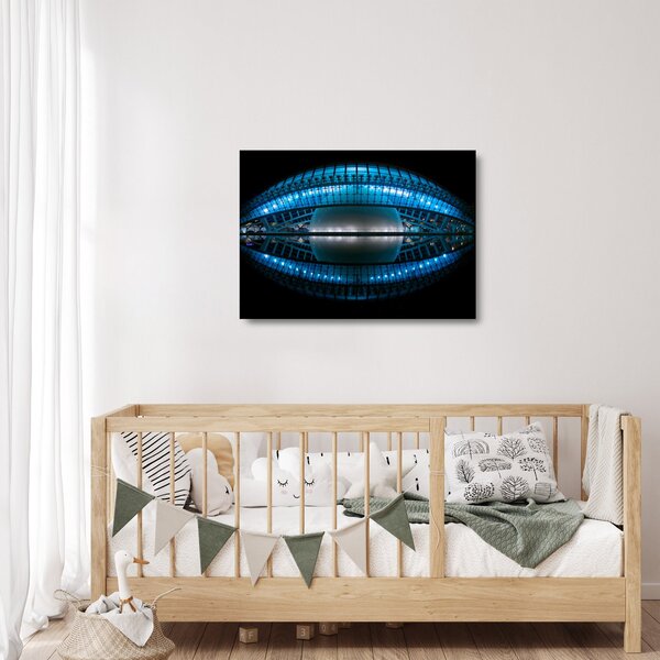 Skleněný obraz fotbalového stadionu (70x50 cm)