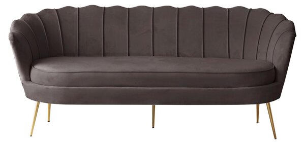 Pohovka trojsedačka ve stylu Art-deco Noblo (šedohnědá)