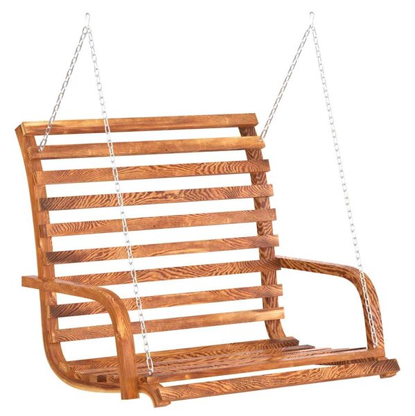 Houpací lavice ohýbané dřevo s teakovou úpravou 126x63x92 cm 313940