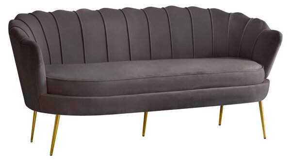 Pohovka trojsedačka ve stylu Art-deco Noblo (šedohnědá)
