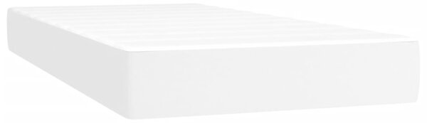 Box spring postel s matrací a LED bílá 200x200 cm umělá kůže 3139404