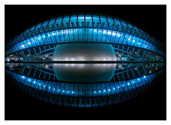 Skleněný obraz fotbalového stadionu (70x50 cm)