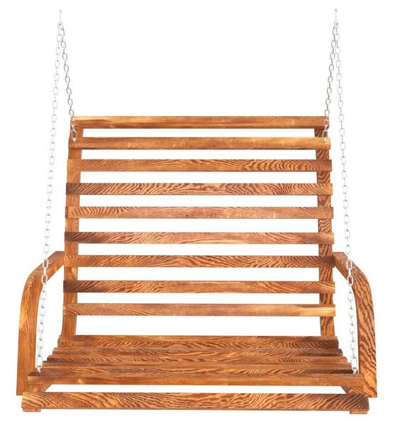 Houpací lavice ohýbané dřevo s teakovou úpravou 126x63x92 cm 313940