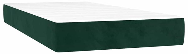 Box spring postel s matrací tmavě zelená 80 x 200 cm samet 3141332
