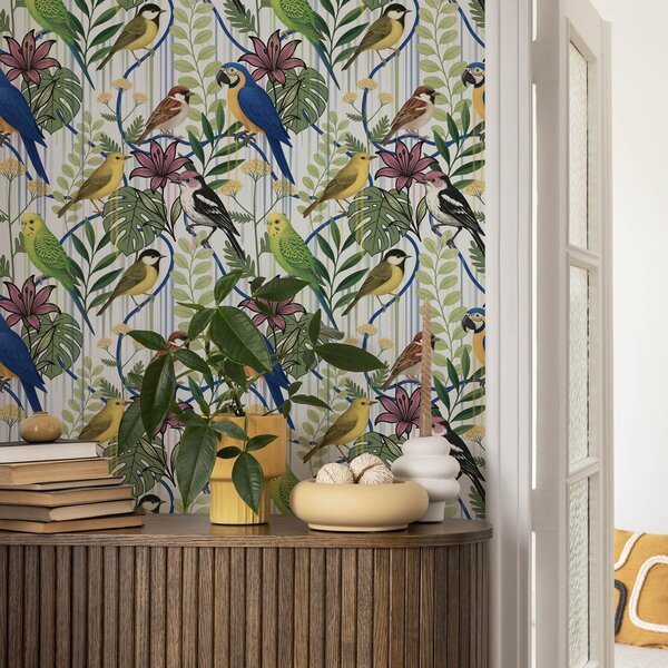 Tapety Ptáci v palmovém skleníku, Tapety zvířata, Tapety ptáci, a00887 : uwalls.cz