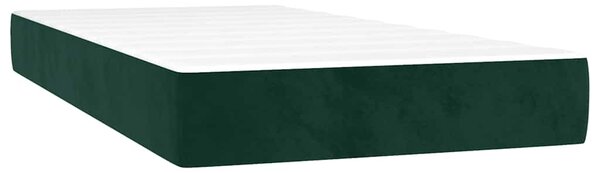 Box spring postel s matrací tmavě zelená 80 x 200 cm samet 3143052