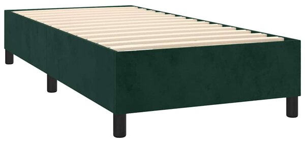 Box spring postel s matrací tmavě zelená 80 x 200 cm samet 3143052