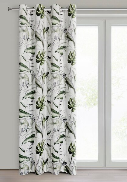 ZATEMŇOVACÍ ZÁVĚS NA KROUŽCÍCH ELLEN 140X250 CM VZOROVANÁ