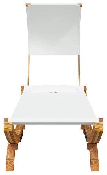 Zahradní lehátko a stříška 100x200x126 cm ohýbané dřevo krémové 313945