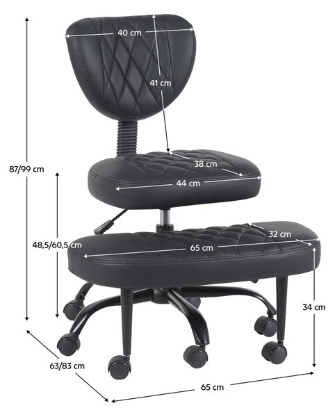 Ergonomická klekačka Seriamente 1 (černá)