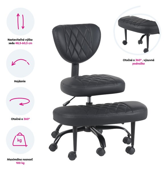 Ergonomická klekačka Seriamente 1 (černá)