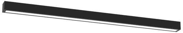 Stropní svítidlo Lungo, 1x černé kovové stínítko, (124 cm)