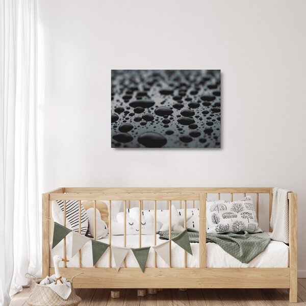 Skleněný obraz kapek vody (70x50 cm)