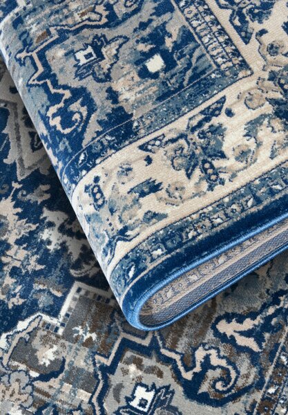 Koberec Villeroy & Boch Kollektion 1869 Jehanne modrý / krémový