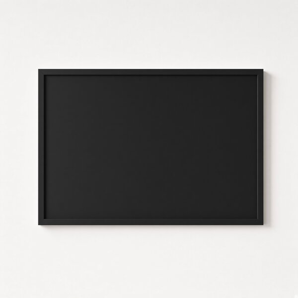 Toptabule.sk Černá křídová tabule v černém dřevěném rámu COLOR 90x60 cm