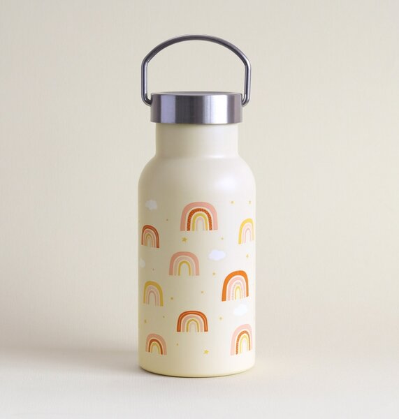 A Little Lovely Company - nerezová lahev na pití, 350 ml - duha