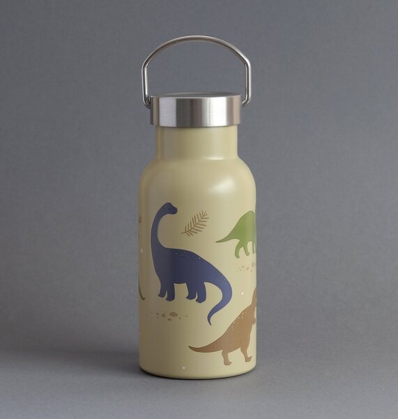A Little Lovely Company - nerezová lahev na pití, 350 ml - dinosauři