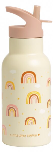 A Little Lovely Company - nerezová lahev na pití, 350 ml - duha