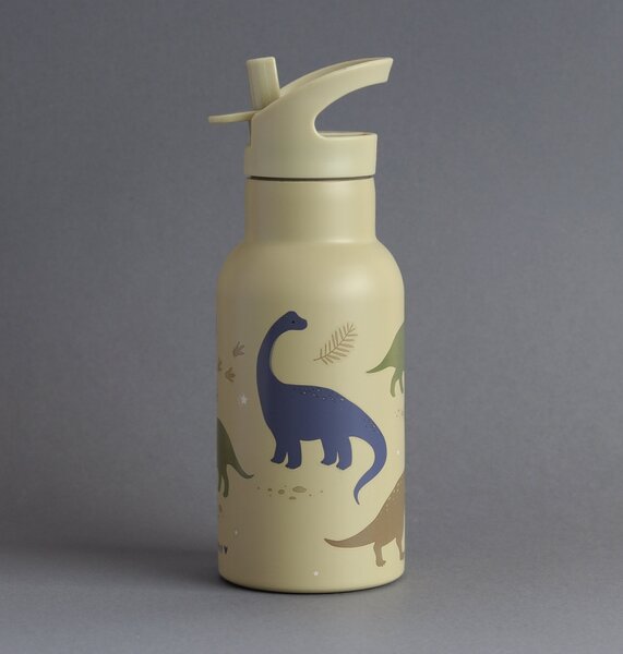 A Little Lovely Company - nerezová lahev na pití, 350 ml - dinosauři