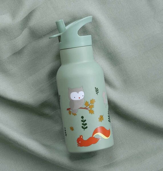 A Little Lovely Company - nerezová lahev na pití, 350 ml - kamarádi z lesa
