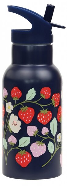 A Little Lovely Company - nerezová lahev na pití, 350 ml - jahody