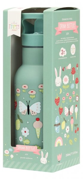 A Little Lovely Company - nerezová lahev na pití, 350 ml - radost