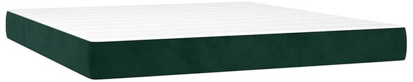 Box spring postel s matrací tmavě zelená 180x200 cm samet 3141440