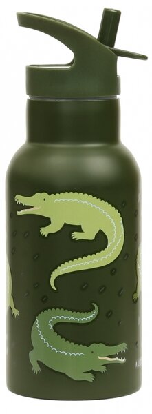 A Little Lovely Company - nerezová lahev na pití, 350 ml - krokodýl