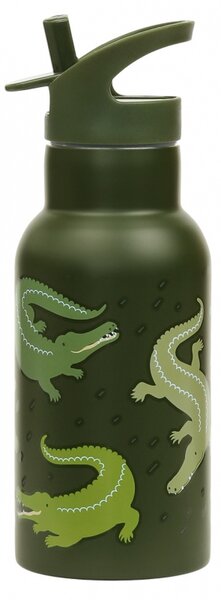 A Little Lovely Company - nerezová lahev na pití, 350 ml - krokodýl