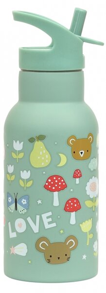 A Little Lovely Company - nerezová lahev na pití, 350 ml - radost