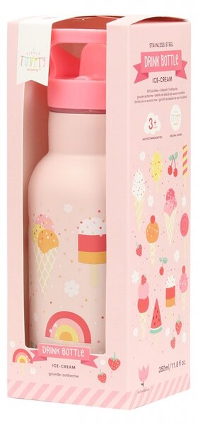 A Little Lovely Company - nerezová lahev na pití, 350 ml - zmrzlina