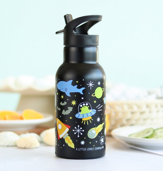 A Little Lovely Company - nerezová lahev na pití, 350 ml - vesmír