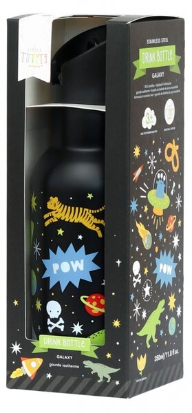 A Little Lovely Company - nerezová lahev na pití, 350 ml - vesmír