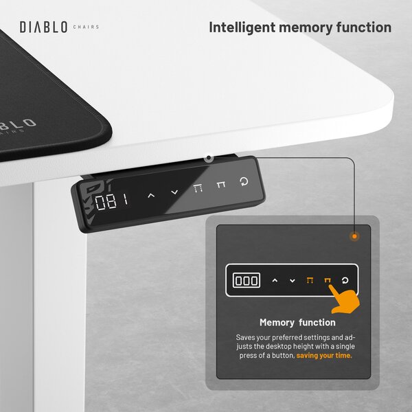 Výškově nastavitelný stůl Diablo X-Tensio 1100 bílý