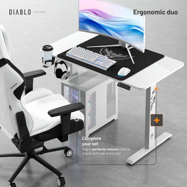Výškově nastavitelný stůl Diablo X-Tensio 1100 bílý